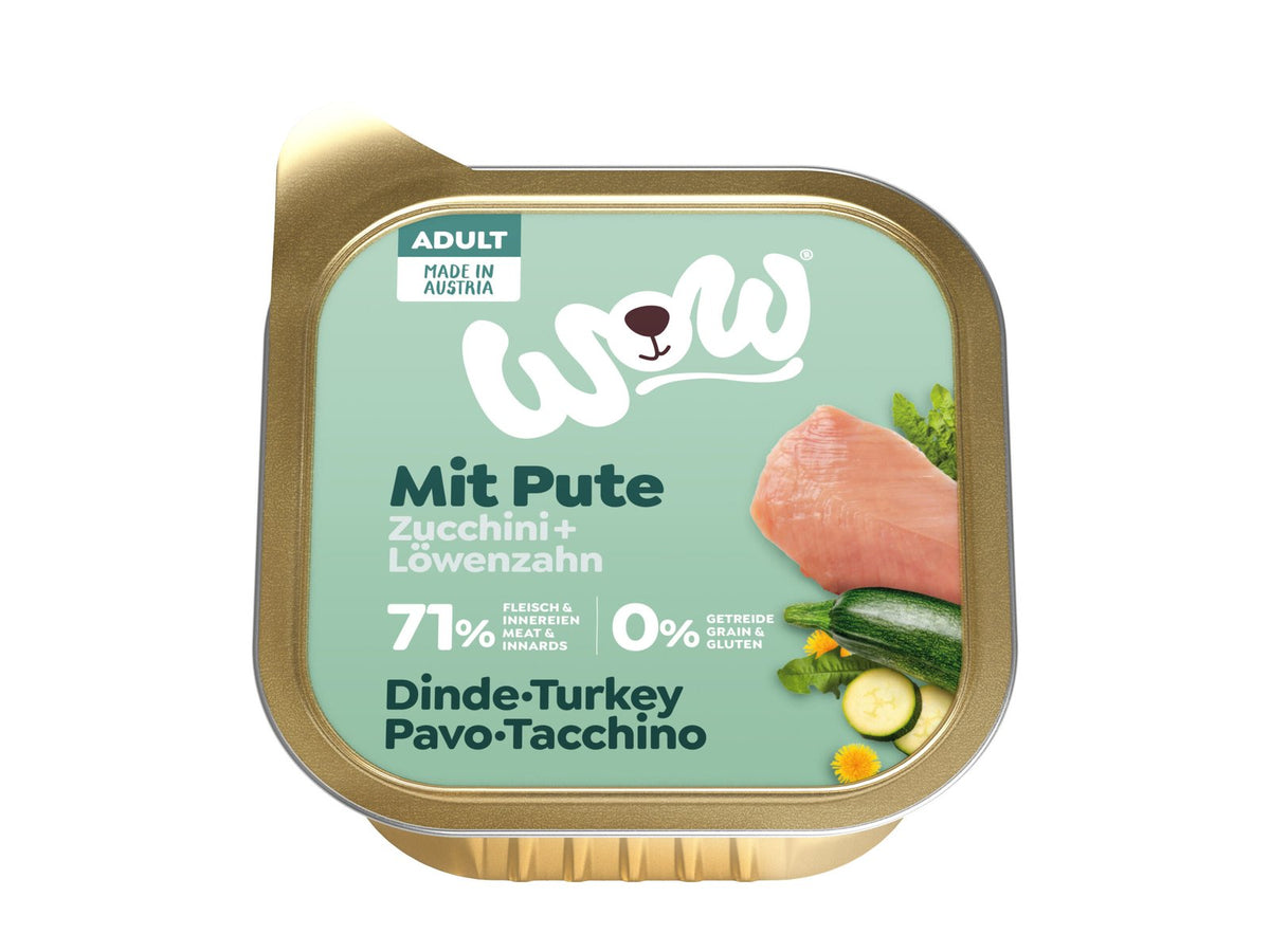 WOW ALIMENTO HÚMEDO DE PAVO CON CALABACÍN PERRO 11X150GR