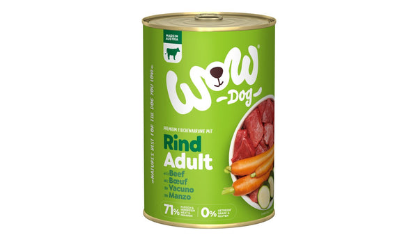 Wow Alimento Húmedo De Vacuno Con Zanahorias Perro 6X400Gr