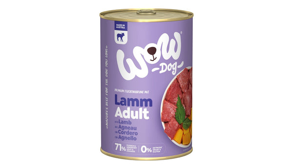 Wow Alimento Húmedo De Cordero Con Calabaza Para Perro 6X400Gr