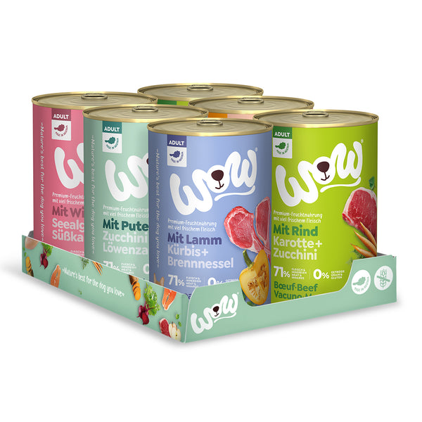 Wow Alimento Húmedo Perro Adultoo Surtido Variado 6X400Gr