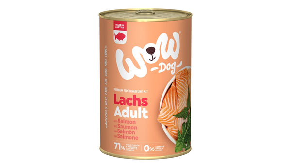 Wow Alimento Húmedo De Salmón Con Diente De León Perro 6X400Gr