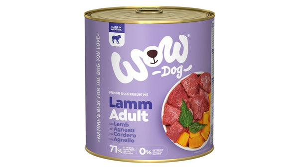 Wow Alimento Húmedo De Cordero Con Calabaza Para Perro 6X800Gr