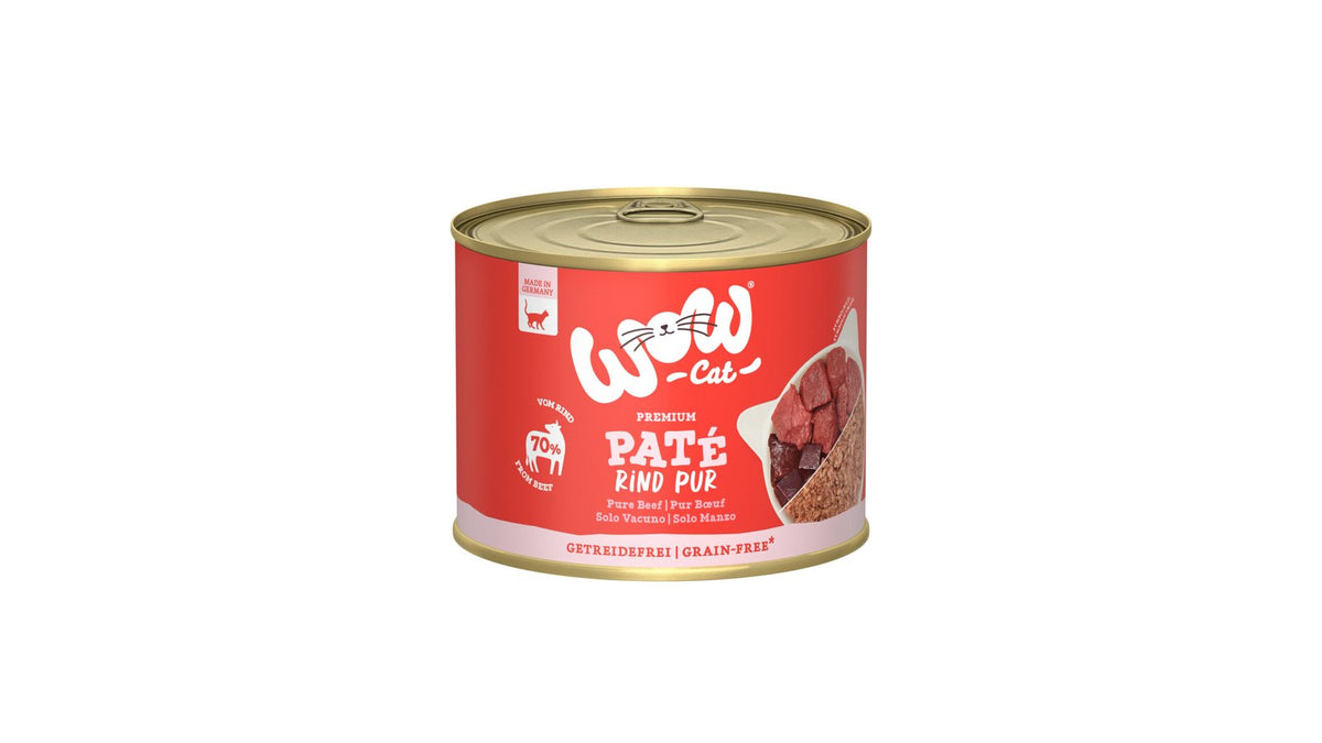 WOW CAT PURO VACUNO GATO 6x200GR