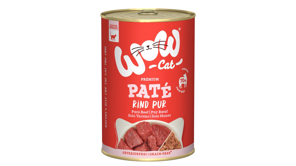 WOW CAT PURO VACUNO GATO 6x400GR