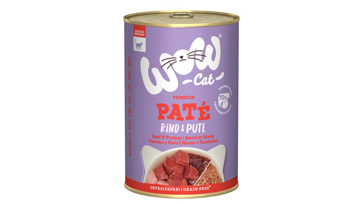 WOW CAT VACUNO Y PAVO GATO 6x400GR