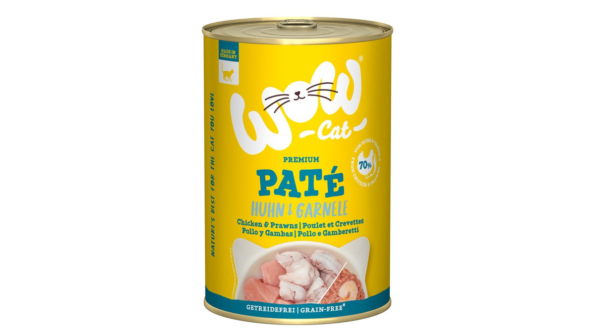 WOW CAT POLLO Y GAMBAS GATO 6X400GR