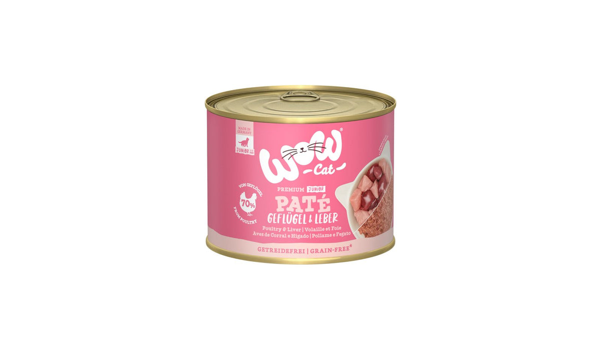 WOW CAT AVES DE CORRAL E HIGADO GATO JUNIOR 6x200GR