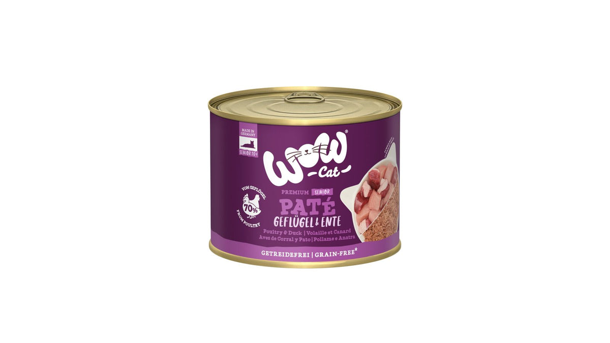 WOW CAT AVES DE CORRAL Y PATO GATO SENIOR 6x200GR
