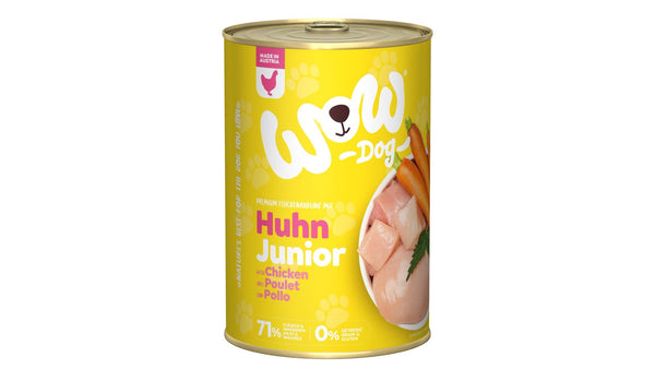 Wow Alimento Húmedo De Pollo Con Zanahorias Perro Junior 6X400Gr