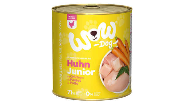 Wow Alimento Húmedo De Pollo Con Zanahorias Perro Junior 6X800Gr