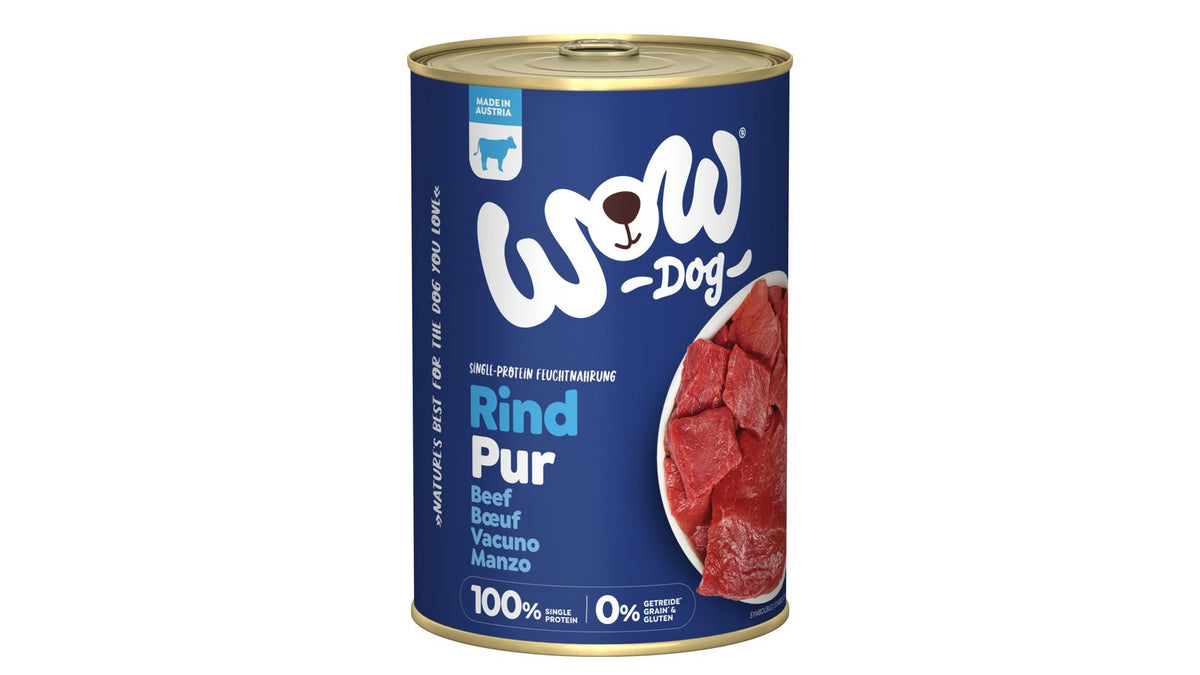 WOW ALIMENTO HÚMEDO DE VACUNO PERRO 6x400GR