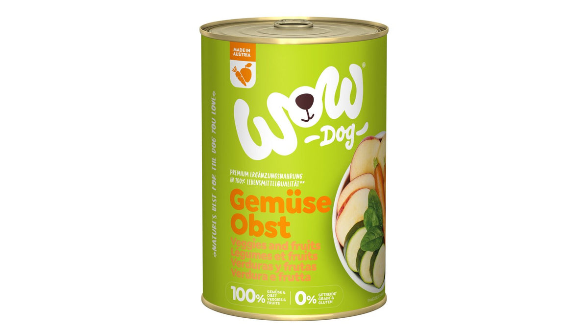 WOW ALIMENTO HÚMEDO DE FRUTAS Y VERDURAS PERRO 6x400GR