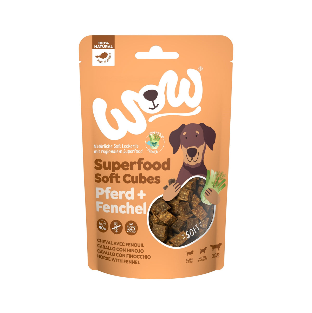 WOW SNACKS BLANDOS CABALLO CON HINOJO 6x150G